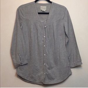 NWOT Loomstate Gray Organic Cotton Shirt Top XS